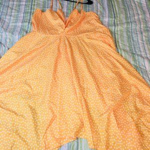 Plus Size Ditsy Irregular Hem Dress 2x